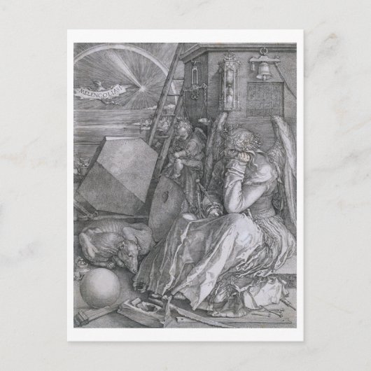 Melancholia, Albrecht Durer Briefkaart (Voorkant)