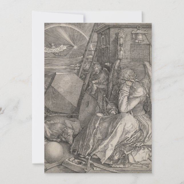 Melancholia I, graving door Albrecht Durer (Voorkant)