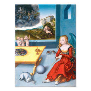 Melancholie Lucas Cranach de Oude Foto Afdruk