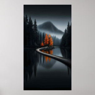 Melancholische Eenzaamheid: Pad naar het Lichtende Poster