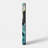 "Melancholische Symfonie: Droevige Dolfijn Serenad iPhone Hoesje (Linkerkant)