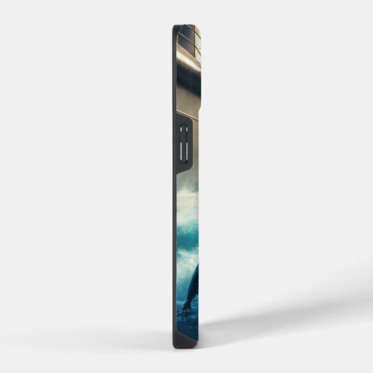 "Melancholische Symfonie: Droevige Dolfijn Serenad iPhone Hoesje (Rechterkant)