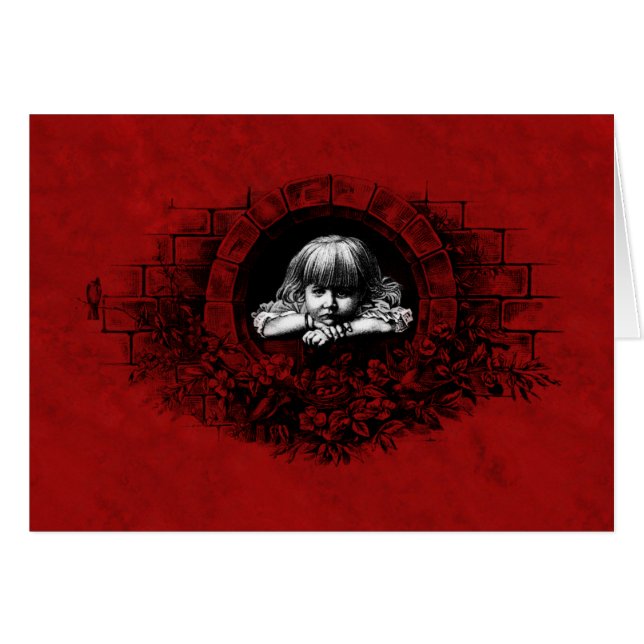 Melancholy Baby Gothic Art Card (Voorkant Horizontaal)