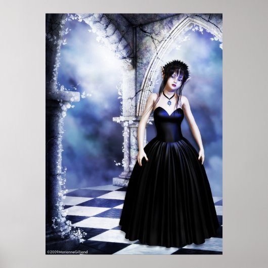 Melancholy Day Dreams Gothic Art Poster (Voorkant)