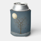 Melancholy Heart Shaped Tree in Full Moon Blikjeskoeler (Blikje Achterkant)