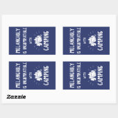Melancholy is niet compatibel met Camping Rechthoekige Sticker (Vel)