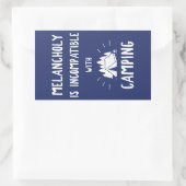 Melancholy is niet compatibel met Camping Rechthoekige Sticker (Tas)
