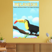 Melanesia Toucan reisposter Canvas Afdruk (Insitu (Woonkamer))