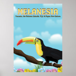 Melanesia Toucan reisposter Poster