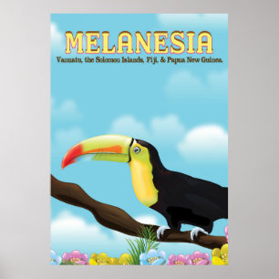 Melanesia Toucan reisposter Poster