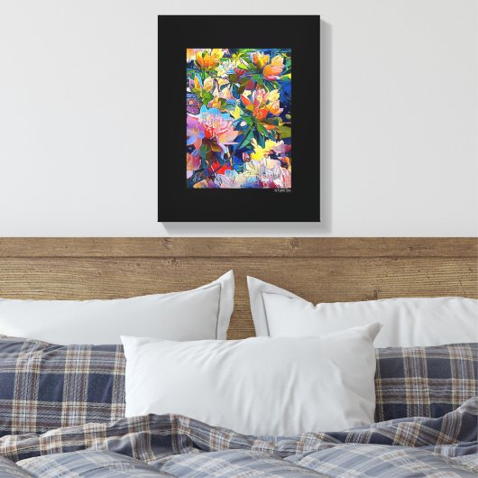 Mélange d'art numérique en toile noir enveloppé (Insitu(Chambre))