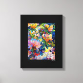 Mélange d'art numérique en toile noir enveloppé (Recto)