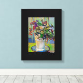 Mélange d'art numérique en toile noir enveloppé (Insitu (Plancher de Bois))