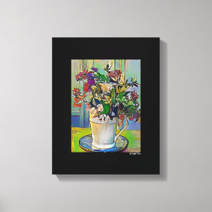 Mélange d'art numérique en toile noir enveloppé