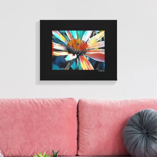 Mélange d'art numérique en toile noir enveloppé (Insitu(Salon))