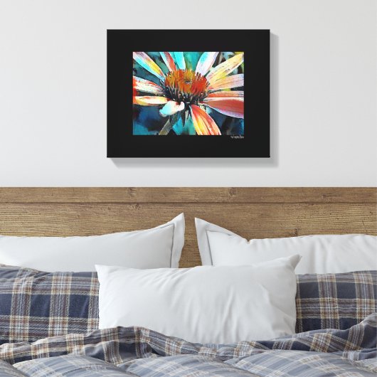 Mélange d'art numérique en toile noir enveloppé (Insitu(Chambre))