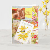 Mélange de cartes d'anniversaire (Fleur jaune)