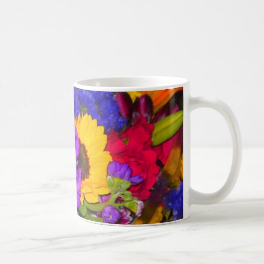 Mélange de fleurs colorées Mug (Droite)