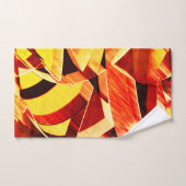 Mélange de jaunissement avec rouge foncé, stries f (Serviette à main)