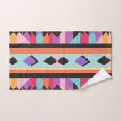 Mélange de Motifs géométriques rétro (Serviette à main)