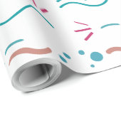 mélange de papier cadeau motif multicolore (Coin rond)