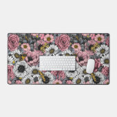 Mélange de papillons de nuit en rose et gris (Clavier et souris)
