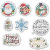 Mélange de stickers de Noël festifs (Devant)