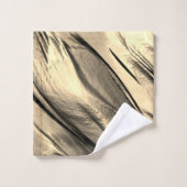 Mélange de tache ondulante opaque et chrome beige (Gant de toilette)