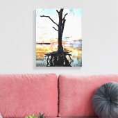 Mélange d'oeuvres murales en toile de média (Insitu(Salon))