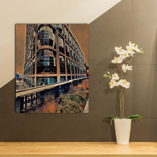 Mélange d'oeuvres murales en toile de média