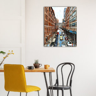 Mélange d'oeuvres murales en toile de média