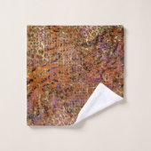 Mélange D'Or D'Animal Abstrait Et De Peau De Léopa (Gant de toilette)
