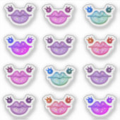 Mélange Lip Face autocollant pack (Devant)