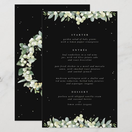 Mélange Mûre de neige noire + Eucalyptus Menu de m (Devant / Derrière)