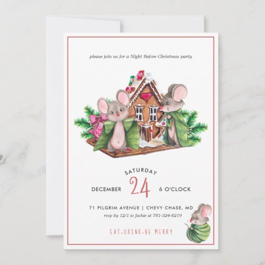 Mélange | Noël Fête Invitation (Devant)