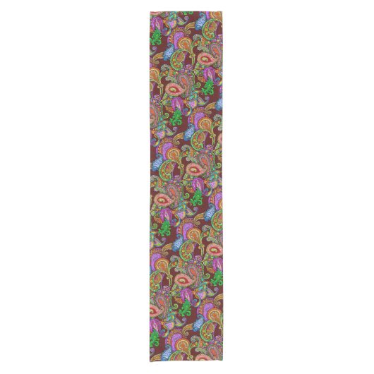 Melange Paisley Table Runner Korte Tafelloper (Voorkant)