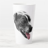 Mélange Pitbull Jouer Rouges Tongue Portrait Mug (Devant)