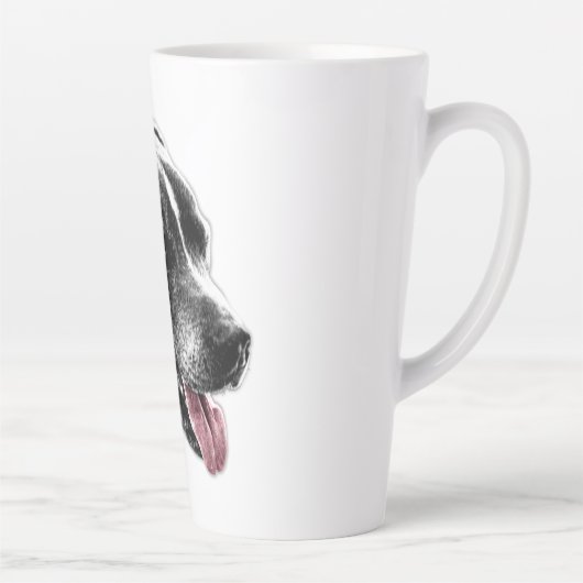 Mélange Pitbull Jouer Rouges Tongue Portrait Mug (Droite)