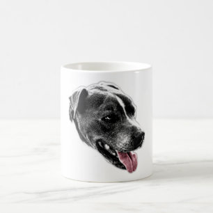 Mélange Pitbull Jouer Rouges Tongue Portrait Mug