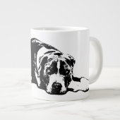 Mélange Pitbull Monochrome Gaze Mug (Devant droit)