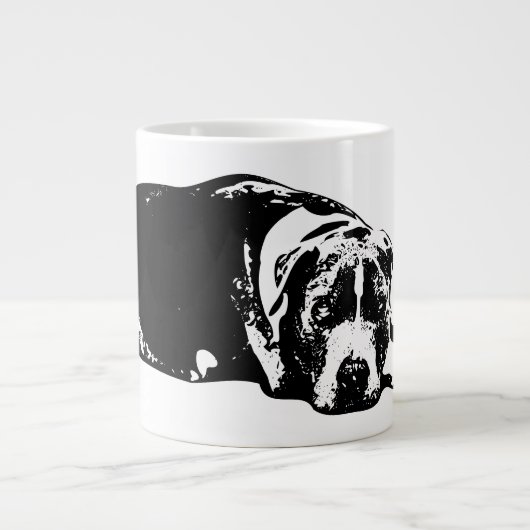 Mélange Pitbull Monochrome Gaze Mug (Devant)