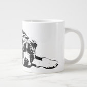 Mélange Pitbull Monochrome Gaze Mug (Droite)