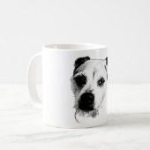 Mélange Terrier Gros plan Monochrome Mug (Devant gauche)