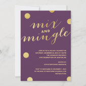 MÉLANGER ET MINGLE POINTS D'OR | INVITATION DE FÊT (Devant)