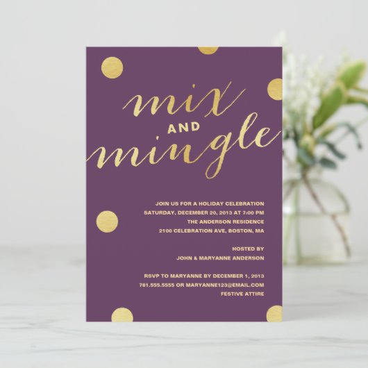 MÉLANGER ET MINGLE POINTS D'OR | INVITATION DE FÊT (Debout devant)