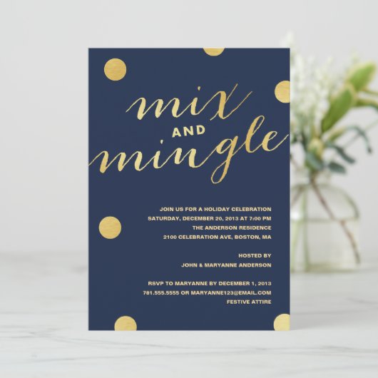 MÉLANGER ET MINGLE POINTS D'OR | INVITATION DE FÊT (Debout devant)