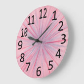 Mélanges violets Bleus Rose Spots Horloge murale (Angle)