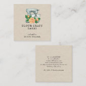 Mélangeur d'aquarelle florale Baker Carte de visit (Devant / Derrière)