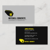 Mélangeur de béton Monogramme Carte de visite jaun (Devant / Derrière)