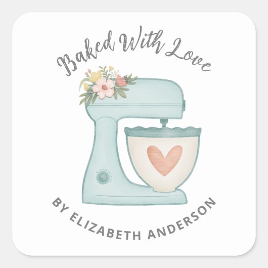 Mélangeur De Gâteaux Cuisiné Avec Sticker Carré Am (Devant)
